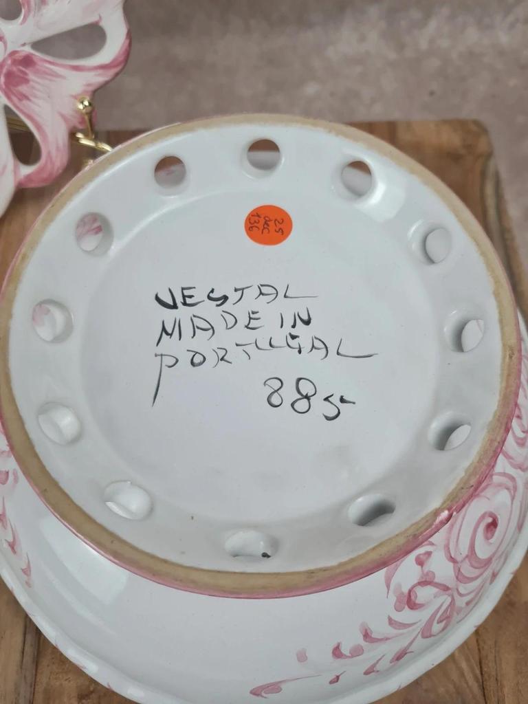 Ensemble ajouré vintage Vestal Portugal – 3 assiettes + saladier