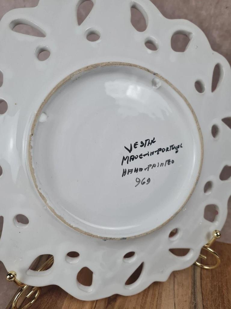 Ensemble ajouré vintage Vestal Portugal – 3 assiettes + saladier