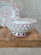 Ensemble ajouré vintage Vestal Portugal – 3 assiettes + saladier