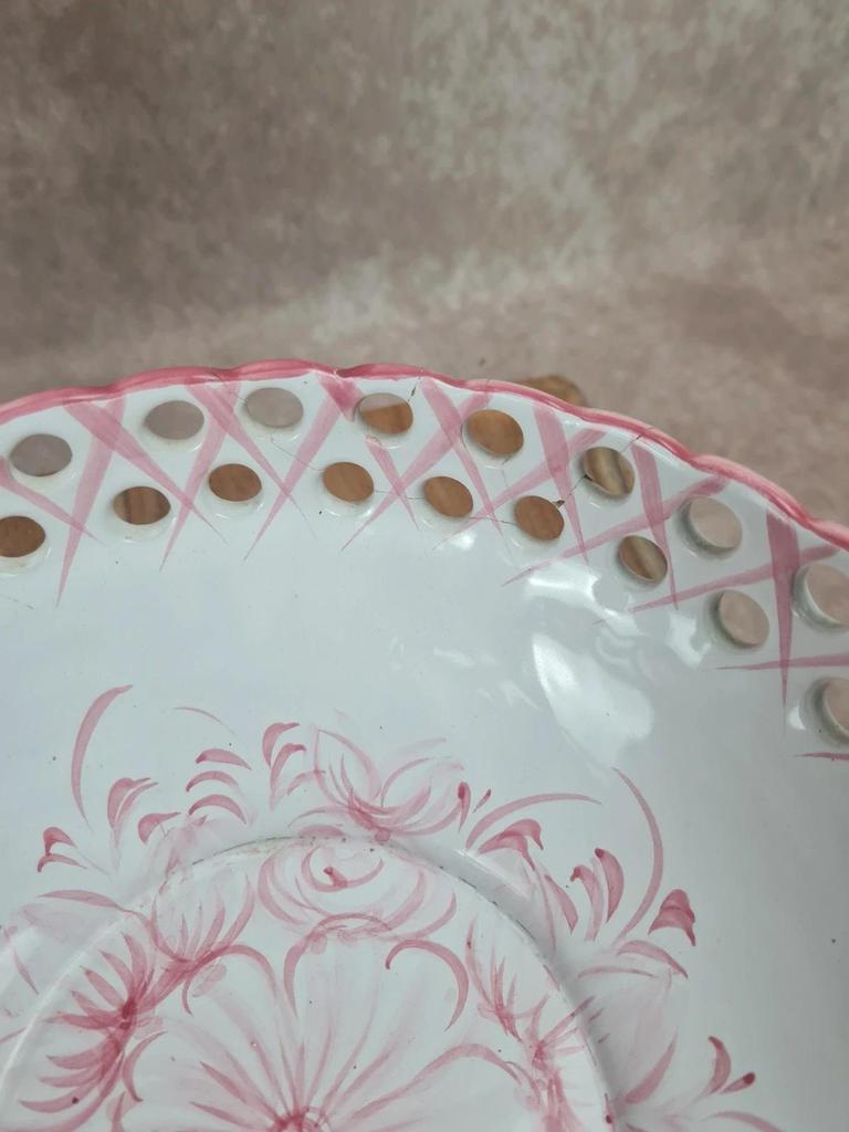Ensemble ajouré vintage Vestal Portugal – 3 assiettes + saladier