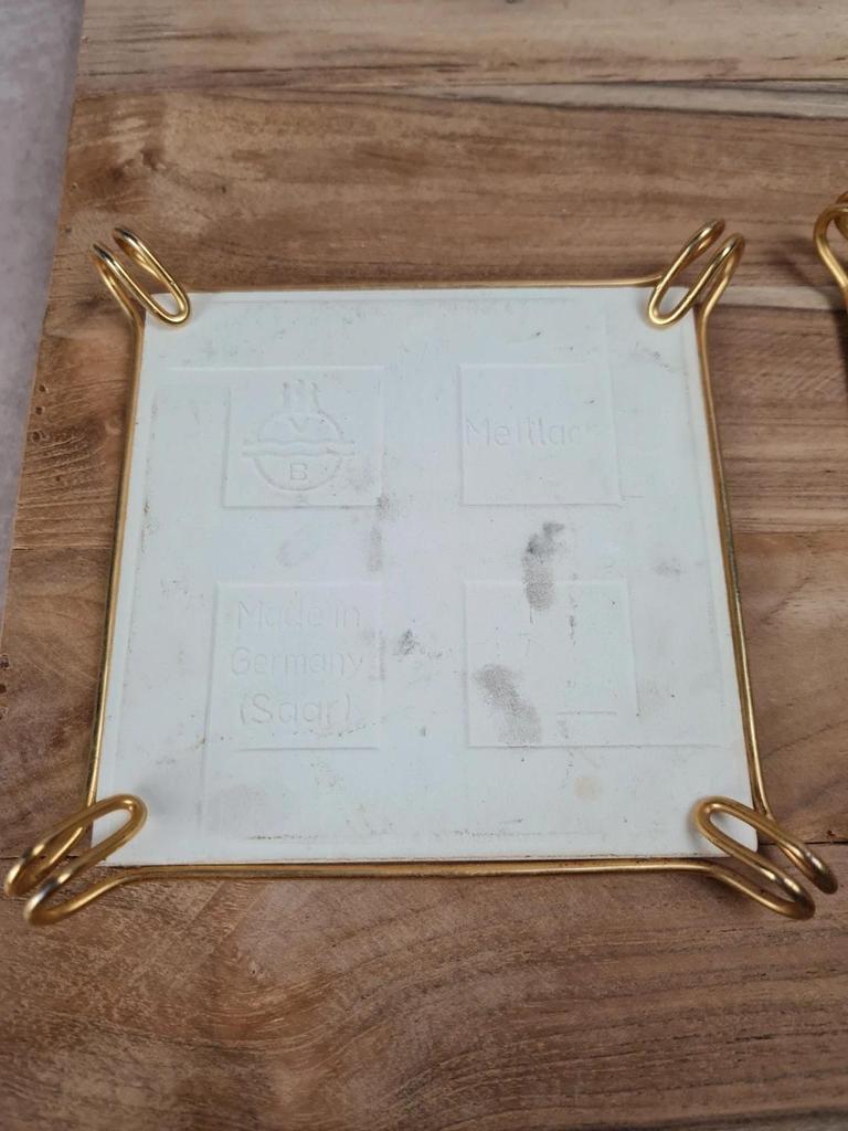 Ensemble vintage, dessous de plat + 4 dessous de bouteille, Villeroy & Boch & La Ferté - gaucher