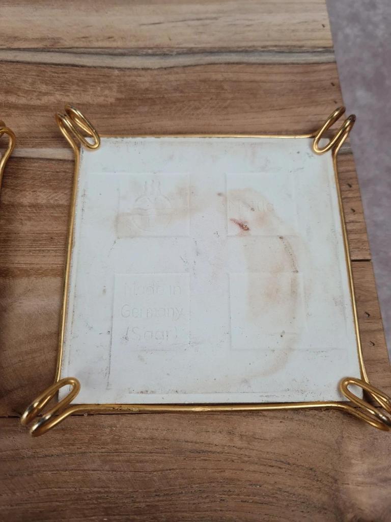 Ensemble vintage, dessous de plat + 4 dessous de bouteille, Villeroy & Boch & La Ferté - gaucher