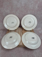 Lot de 4 assiettes creuses vintage Sarreguemines modèle Champfleury