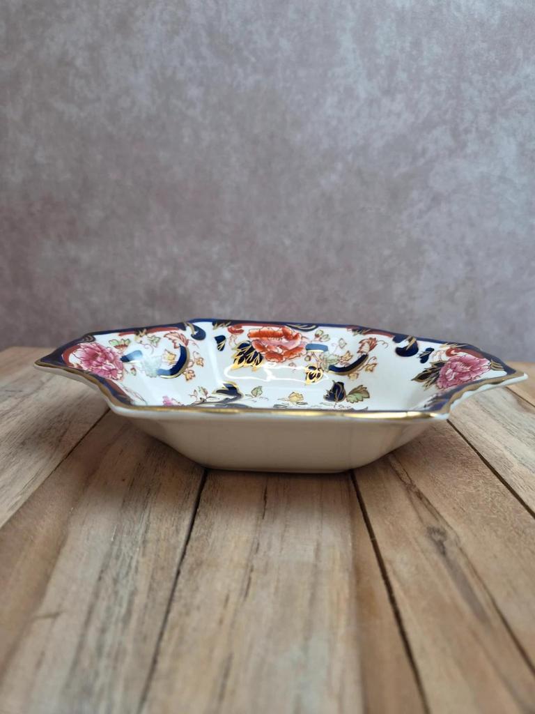 Vide-poche / ravier Mason's Mandalay – Terre de fer anglaise – Décor polychrome et dorure