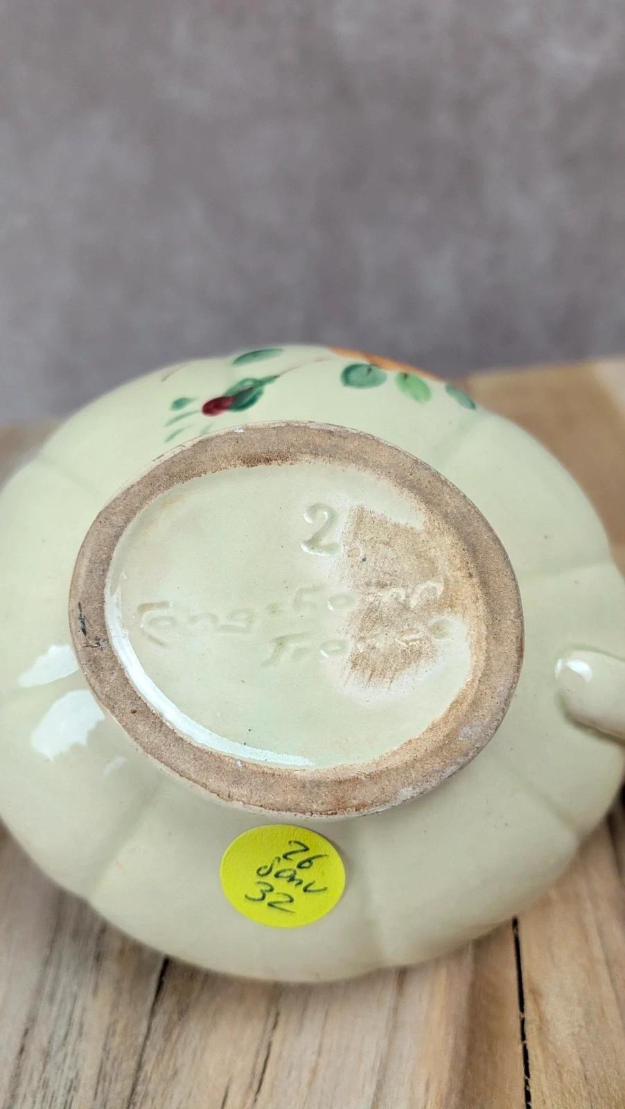 Petit pot à lait Longchamp fleuri vintage