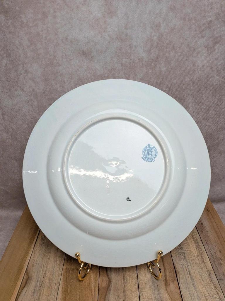 Plat rond Terre de Fer St Amand modèle Andrinople