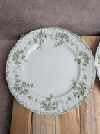 Lot de 4 assiettes plates anciennes Terre de fer Saint-amand Lebacqz & Bouchart – Watteau