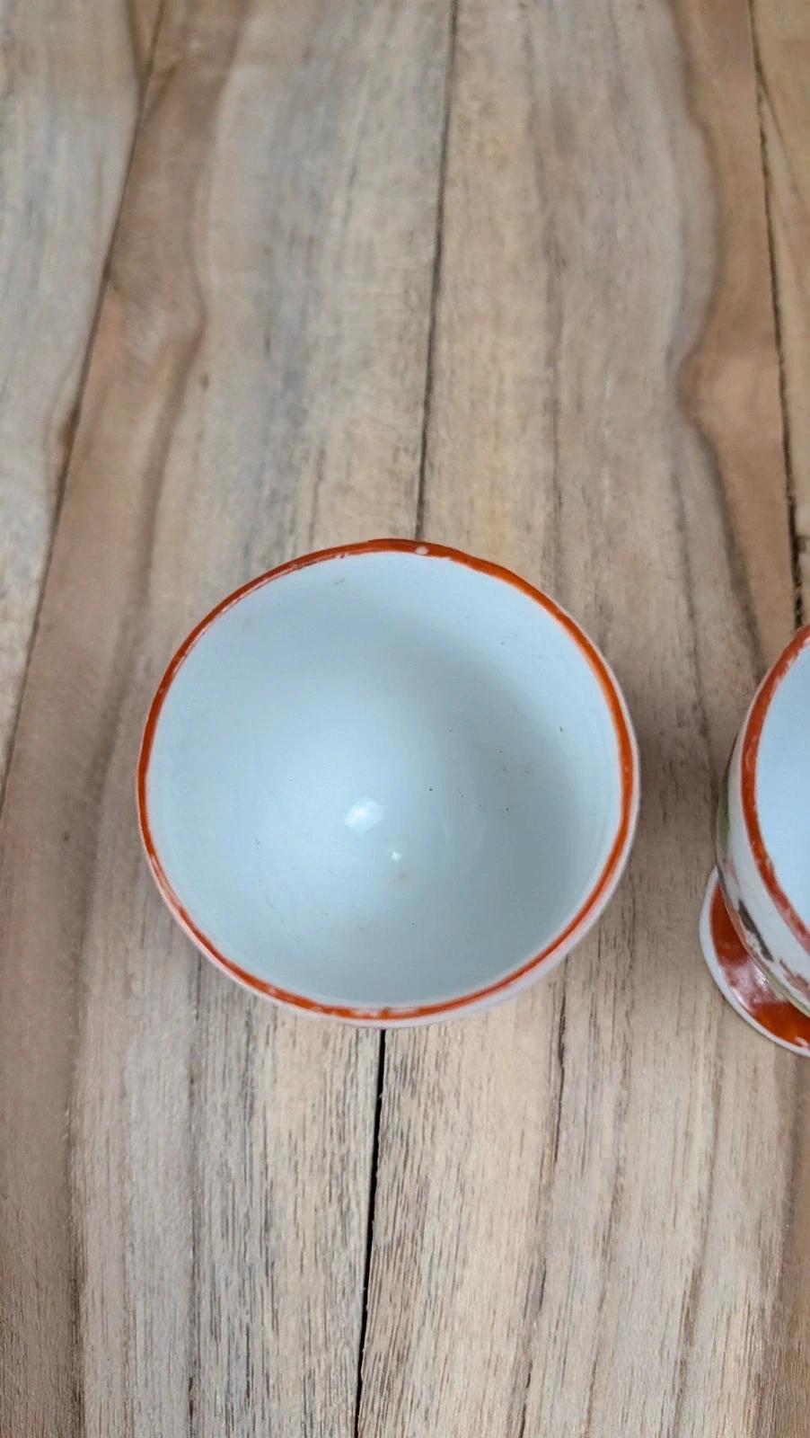 Lot de 2 coquetiers japonais vintage –