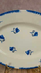 Plat ovale Gien – modèle Venise Poitevine peint main