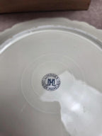 Lot de 6 assiettes plates anciennes Limoges Lucien Michelaud – décor floral