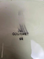 Plat compartiment vintage Déco Gourmet – crevettes & fruits – esprit années 60