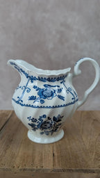 Petit pot verseur ancien anglais en faïence bleue – Made in England