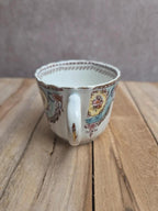 Tasse et soucoupe ancienne Gien – décor polychrome style Louis Xvi – Xixe