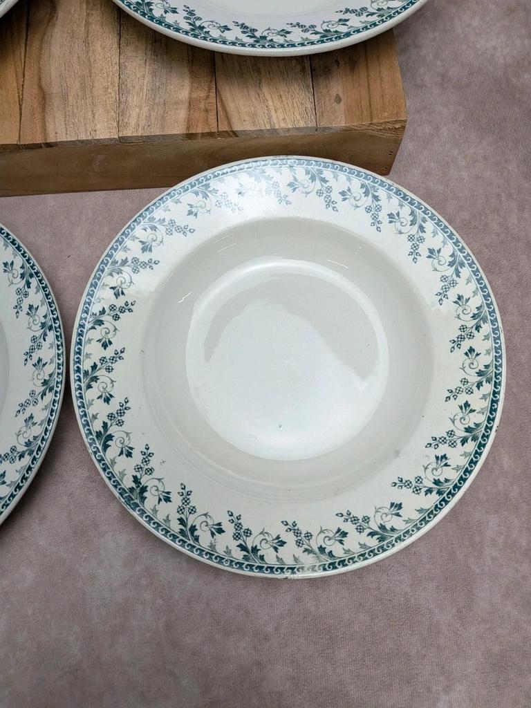 Lot de 4 assiettes creuses Terre de Fer Montigny Gien