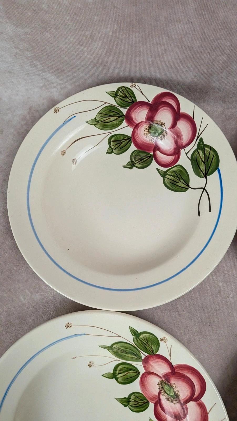 Lot de 9 assiettes creuses Sarreguemines modèle Liliane