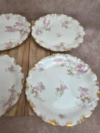 Service à dessert ancien porcelaine de Limoges Cfh Gdm – 7 pièces