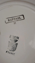 Lot de 4 assiettes à dessert Digoin Sarreguemines modèle Raphaël