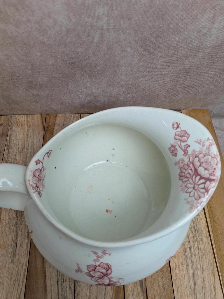 Ensemble de toilette ancien Anémone L. Bertrand Bordeaux terre de fer