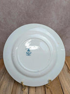 Assiette à dessert terre de fer Clairefontaine Buffon bleu décor paysage ancien