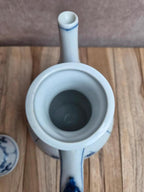Ancienne cafetière Porzellanfabrik Kalk Eisenberg – Indischblau – début Xxe