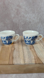 Lot de 2 tasses anglaises décor bleu style Willow