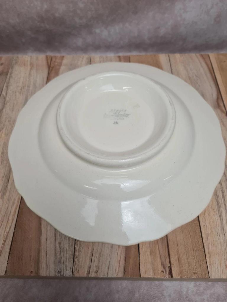 Assiette sur pied / compotier Sarreguemines ancien terre de fer 24,5 cm 🤍