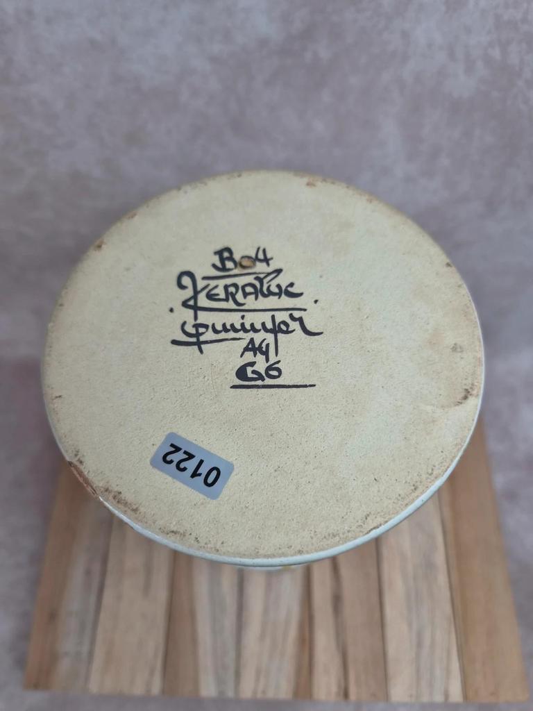 Grand vase bougeoir Keraluc Quimper Bo4 décor G6 – Georges Allier
