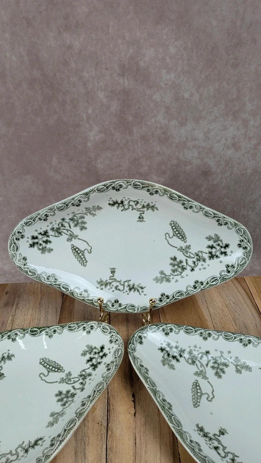 Lot de 3 petits plats anciens Saint-amand – Terre de fer – Modèle Modern Style