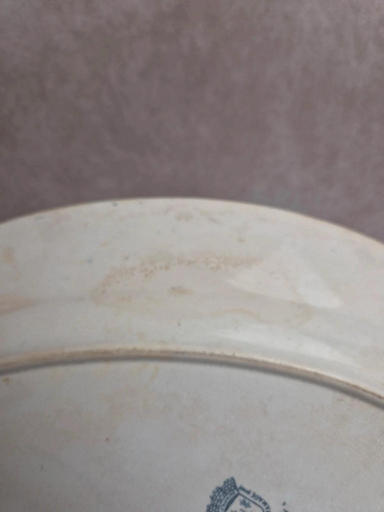 Grand plat ovale terre de fer Saint-amand Hamage modèle Byzantin 36 cm
