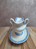 Saucière ancienne Jules Vieillard & Cie Bordeaux – Modèle Guirlande - Faïence fine Xixe