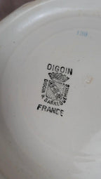 Ensemble dépareillé Digoin Sarreguemines –plats & saladier fleuri ancien