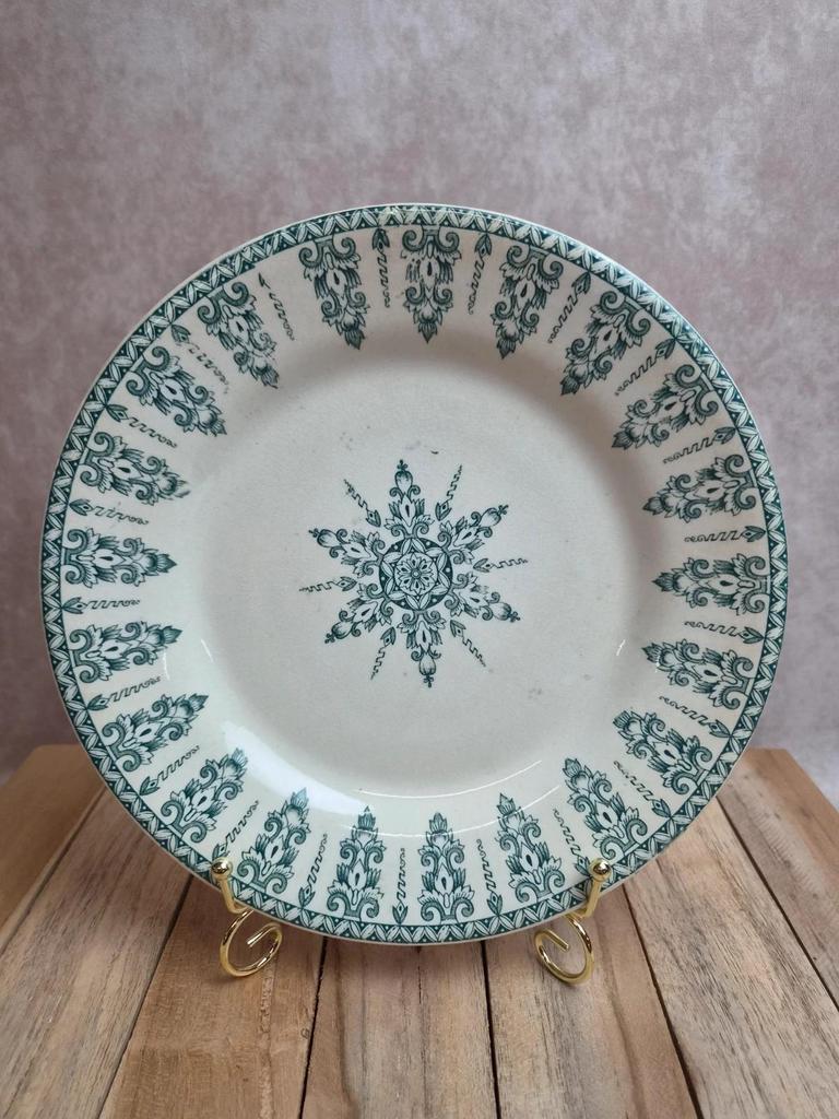 Assiette creuse Terre de fer Gien modèle Annam ancienne