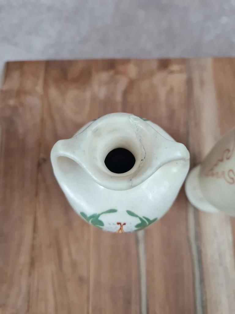 Paire de vases Art nouveau Arnhem 🇳🇱 faïence peinte main vers 1911 🌿