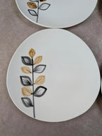 Lot de 6 assiettes plates vintage Niderviller style Capron Vallauris