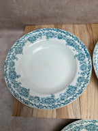 Lot de 3 assiettes creuses anciennes Saint-amand modèle Argenton Terre de fer