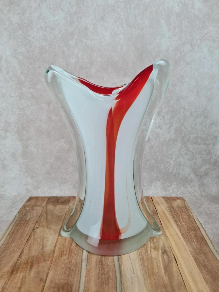 🩸 Vase en verre d’art de Murano – années 60/70