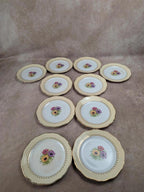 Lot de 10 assiettes à dessert L’amandinoise Coopélia vintage