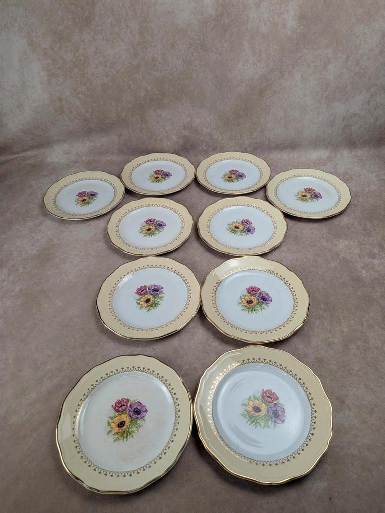 Lot de 10 assiettes à dessert L’amandinoise Coopélia vintage