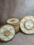 Service à huîtres coquillages vintage Longchamp