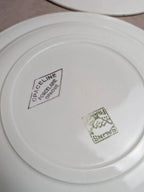 Lot de 12 assiettes creuses Opaceline Salins liseré doré vintage