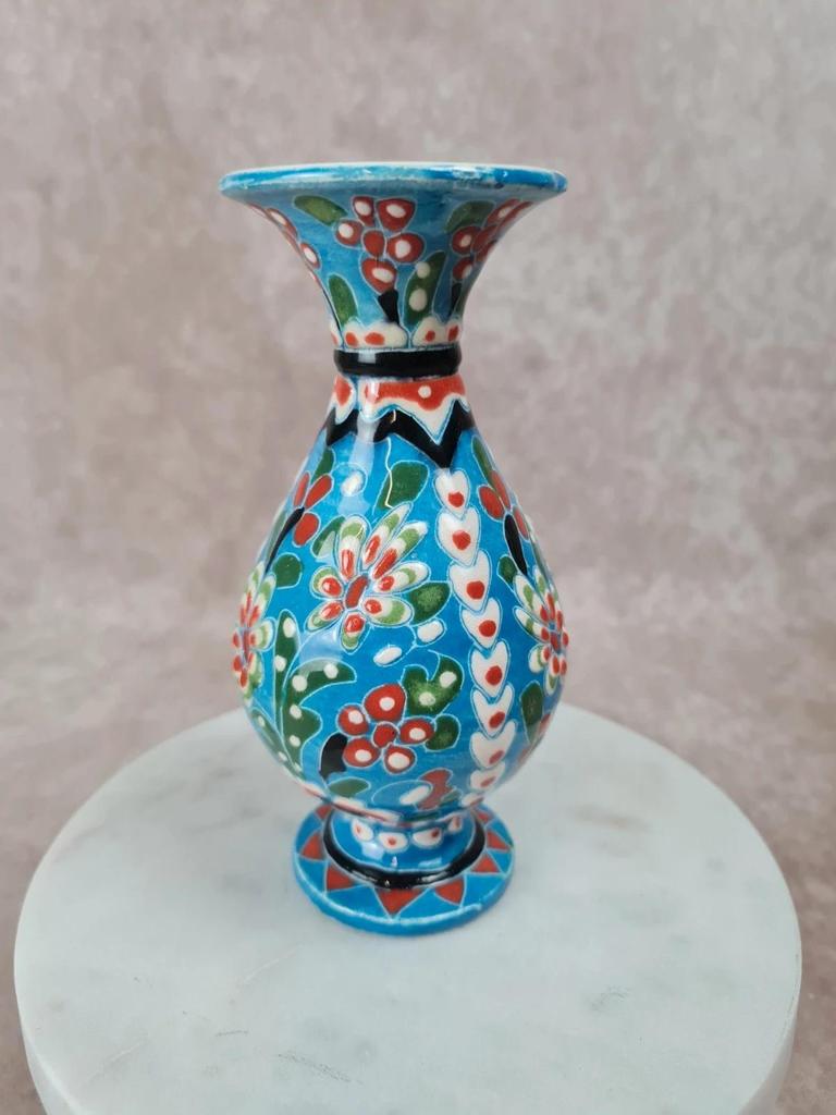 🌸 Vase en céramique artisanale peint à la main, style oriental 🌸