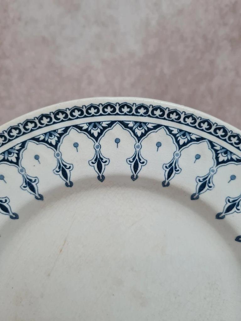 Assiette terre de fer Gien modèle Ispahan décor oriental ancien 💙