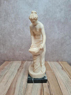 Statue vintage Santini femme antique – sculpture italienne sur socle marbre 26 cm