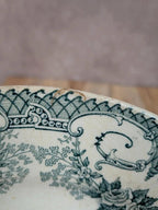 Lot de 3 assiettes plates anciennes en terre de fer des Établissements Debray, service Clichy