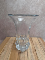 Vase en cristal Art Vannes – grand modèle vintage 24 cm