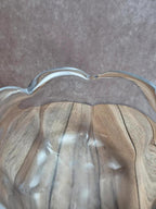 Grande coupe en cristal massif Kosta signée – design scandinave vintage