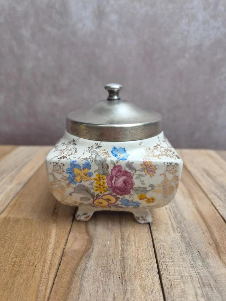 Sucrier anglais ancien English Ware Lancaster Sandland