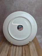 Grand plat Gien Cueillette D. Lalande 30 cm – Décor fruits & violettes