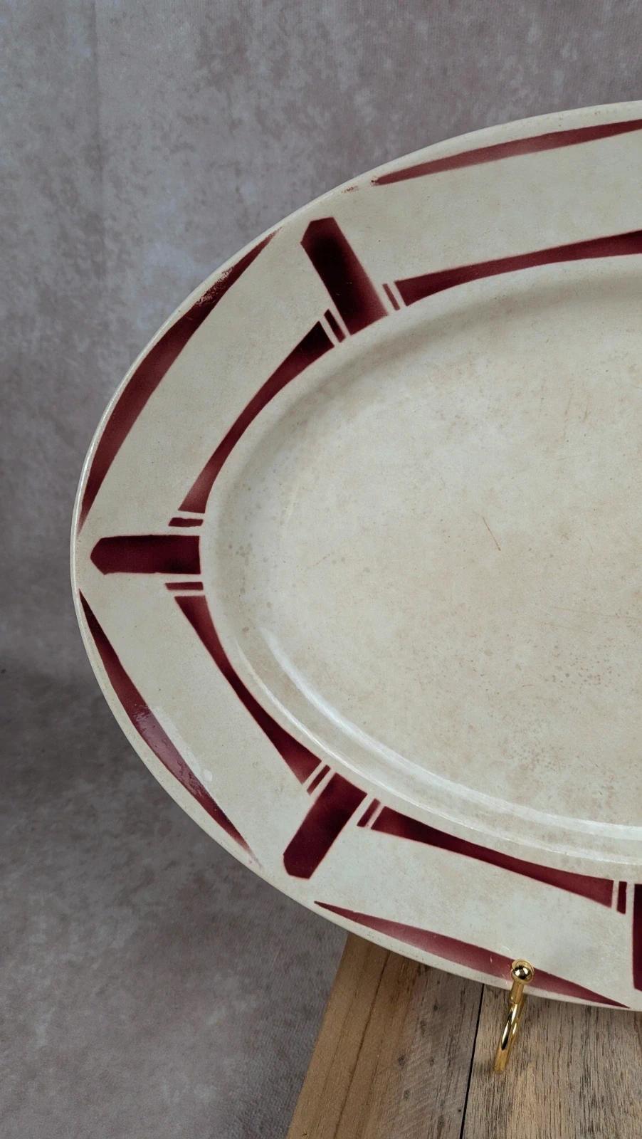 Lot de 2 plats anciens Badonviller – Modèle Louise