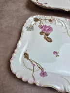 Paire de grands plats Haviland Limoges pour Vermont Marin Paris vers 1890